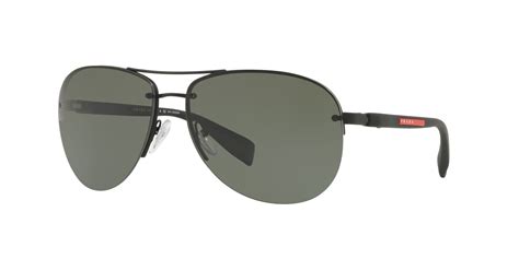 prada ps56ms black rubber|Amazon.com: Prada PS56MS DG05X1 65M Black Rubber/Green .